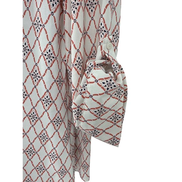 41 Hawthorne Womens Loose-Fit 3/4 Roll-Tab Sleeves V-Neckline Blouse Size XL - Picture 6 of 11